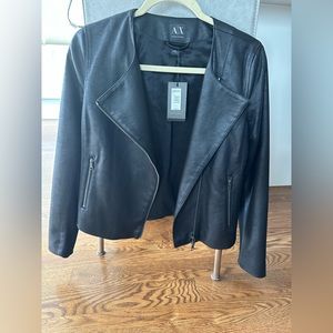 Armani Exchange Faux Leather Jacket (BRAND NEW)